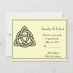 Black Celtic Knot Response Card