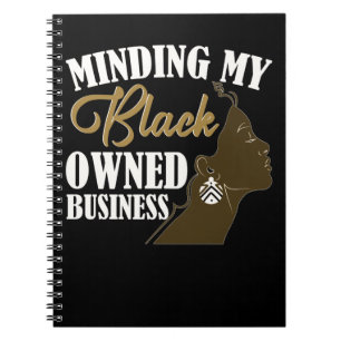 Black CEO Girl Small Business Women Notebook