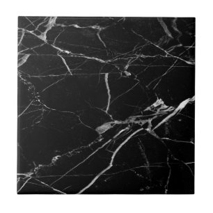 Black Ceramic Marble Style Tile