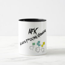 Black Ceramics Mate 'AFK' (Always F*cking)