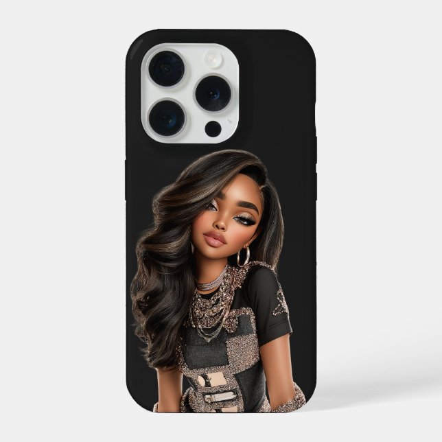 Black Chain Editorial Phone Case (Back)