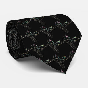 Black Chain of Saxophones Music Tie