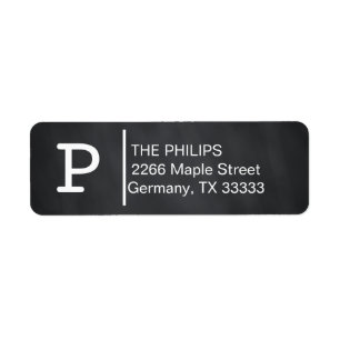 Black Chalkboard Custom Monogram
