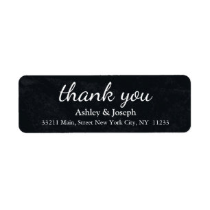 Black Chalkboard Custom Monogram Thank You