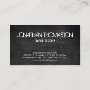 Black Chalkboard Designer Business Card