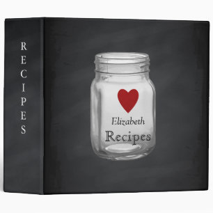 Black Chalkboard Family Recipe Cookbook Binder