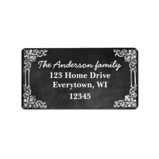 Black Chalkboard frame customize address label