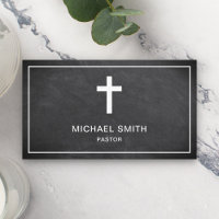 Black Chalkboard Jesus Christ Cross Pastor