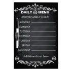 Black Chalkboard Kitchen Personalize Weekly Menu