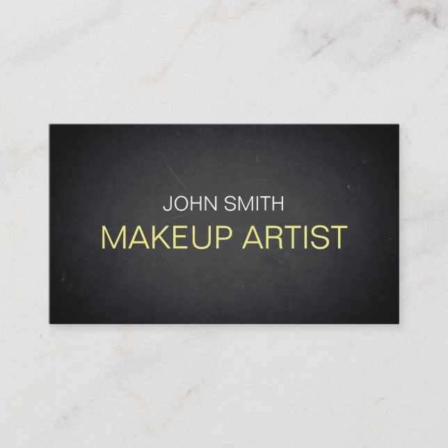 Black Chalkboard Makeup Artist Business Card (Front)