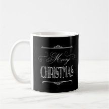 Black Chalkboard Merry Christmas Mug