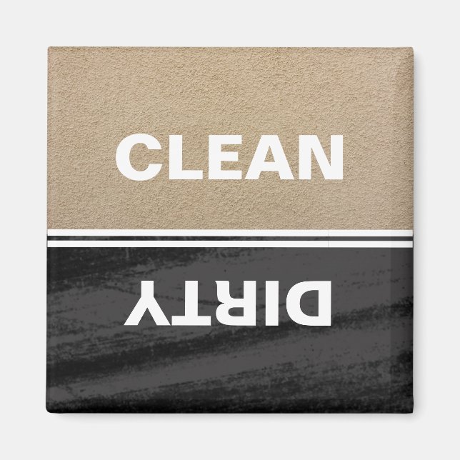 Black Chalkboard Modern Dishwasher Magnet (Front)