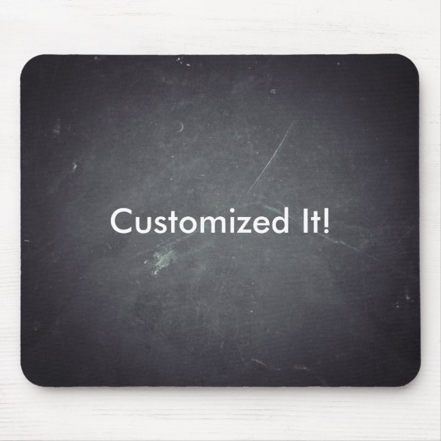 Black Chalkboard Personalized Customized Mouse Pad (Front)