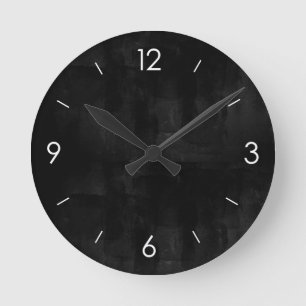 Black Chalkboard Personalized Round Clock