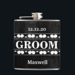 Black Chalkboard The Groomsman Wedding Hip Flask<br><div class="desc">This is Black Chalkboard Groomsman Modern Flask.  This flask feature is a Black Chalkboard background. It is Fully customizable. It is a unique gift that's perfect for weddings,  birthdays,  and special events.</div>