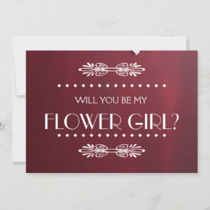 Black ChalkBoard Will you be my Flowergirl Invitation