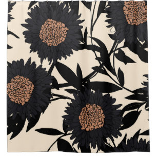 Black chamomile, gerbera: cream background.