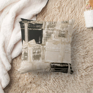Black Champagne Gold Glam Gifts Throw Pillow