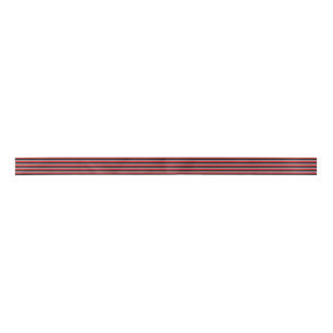 Black, Charcoal Grey and Red Stripes Satin Ribbon