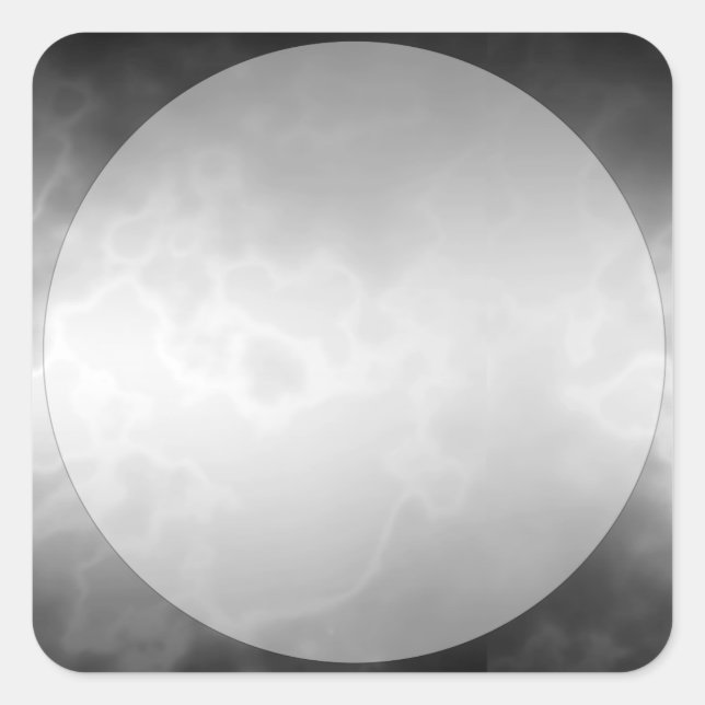 Black Charcoal Marble Label Small Square (Front)