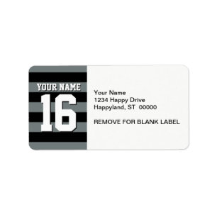 Black Charcoal Team Jersey Preppy Stripe Label