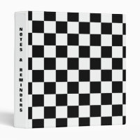 Black Checkers White Spine Template