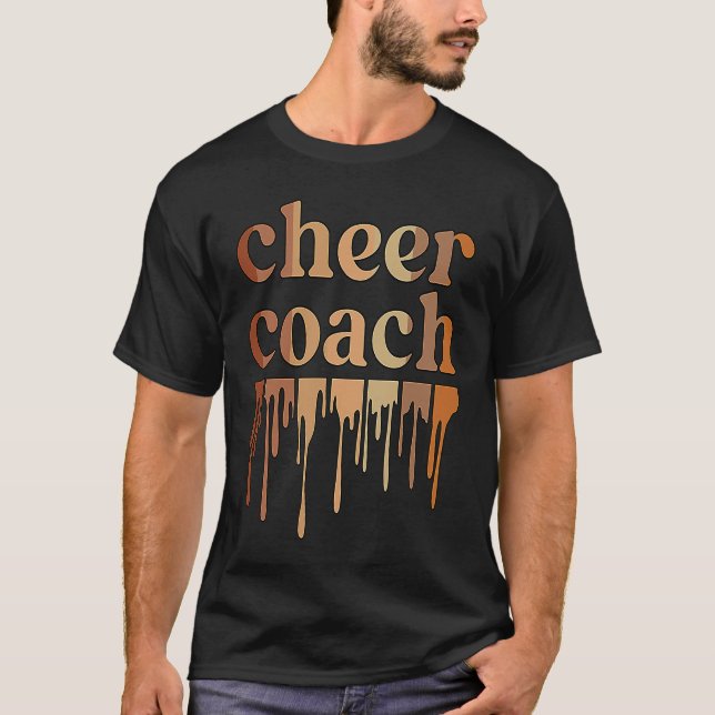 Black Cheer Coach African American Cheerleading Co T-Shirt (Front)