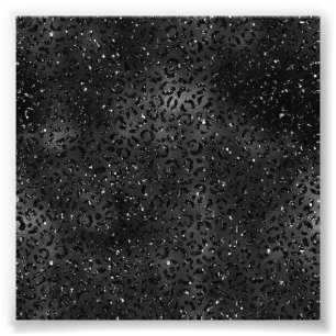 Black Cheetah Leopard Skin Print Pattern Animal