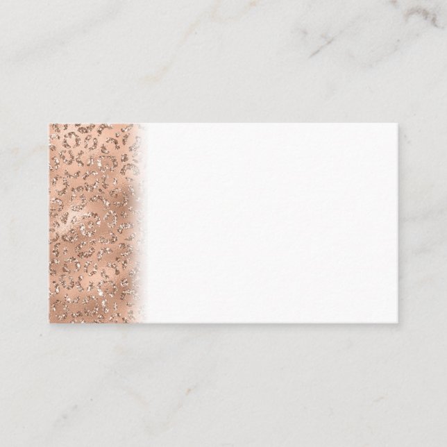 Black Cheetah Leopard Skin Print Pattern Animal Business Card (Front)