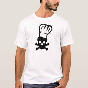 black chef skull chefs head cook T-Shirt