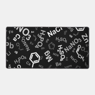 Black Chemist Chemistry Desk Mat