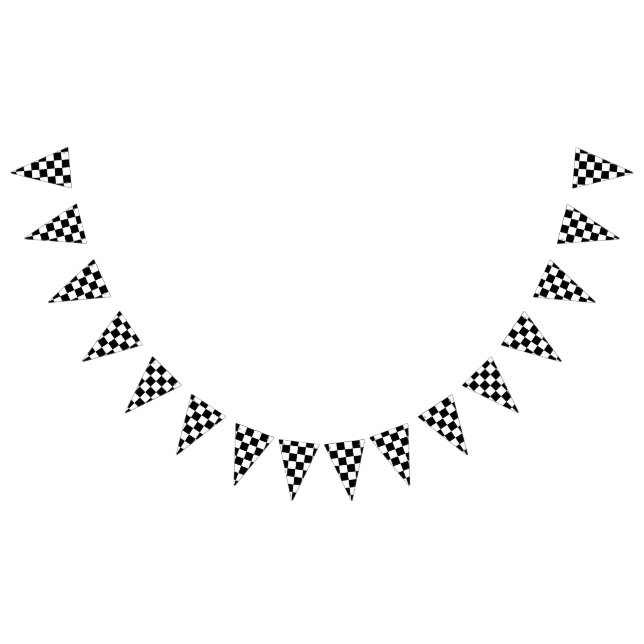 Black Chequered Bunting Flags (All)