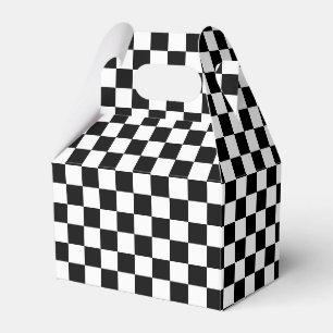 Black Chequered Favor Box