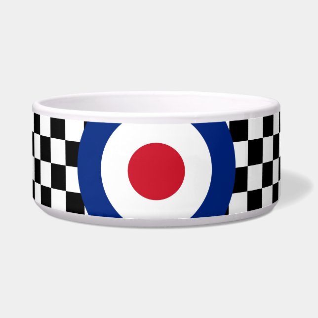 Black Chequered Mod Racing Pattern (Front)