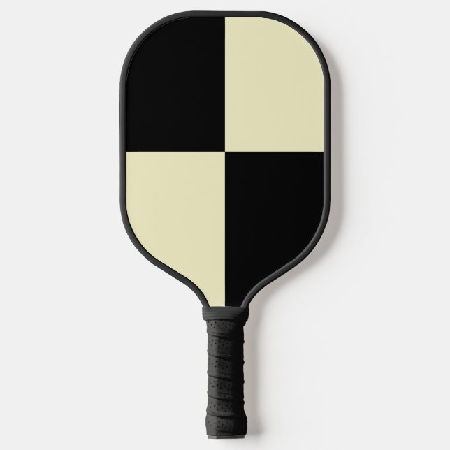 Black  chequered pattern Simple Square Classic Pickleball Paddle (Front)