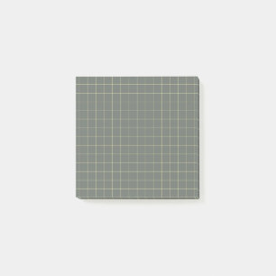 Black Chequered Pattern Sleek Grid Design Office  Post-it Notes