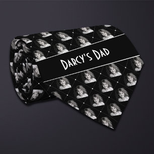 Black Chequered Photo Tie