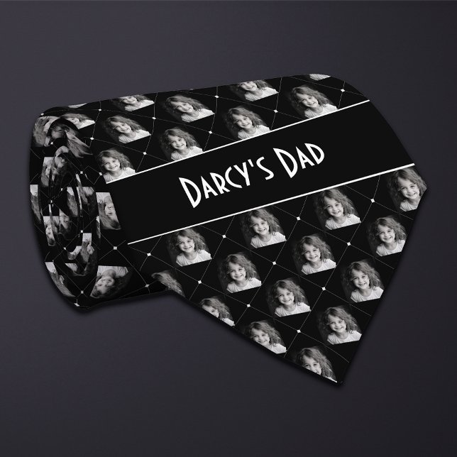 Black Chequered Photo Tie (Creator Uploaded)