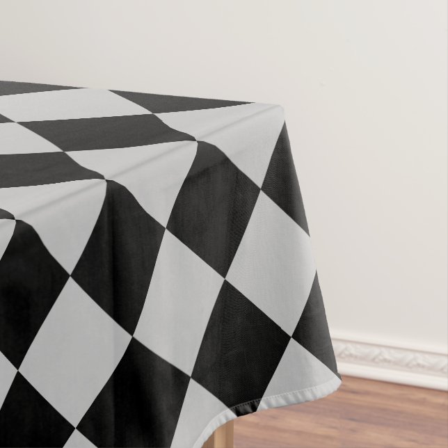 Black Chequered Tablecloth (In Situ)