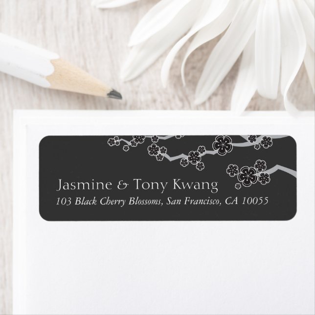 Black Cherry Blossoms Zen Sakura Asian Wedding (Insitu)