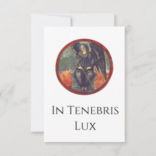 Black Cherubim Angel Holy Card