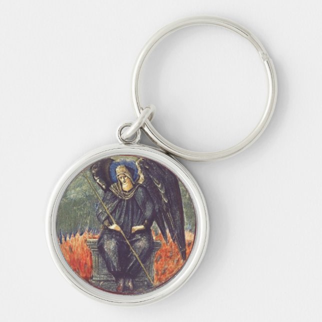 Black Cherubim angel Keychain (Front)