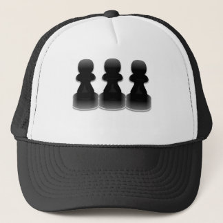 Black chess pawns - hat
