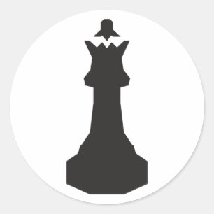 Black Chess Piece Stickers
