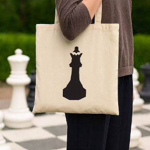 Black Chess Piece Tote Bag