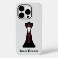 Black Chess queen / Personalized Name Case-Mate iP