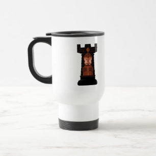 Black Chess Rook Travel Mug