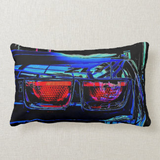 Black Chevrolet Camaro ZL1 Tail Lights and Decal Lumbar Pillow