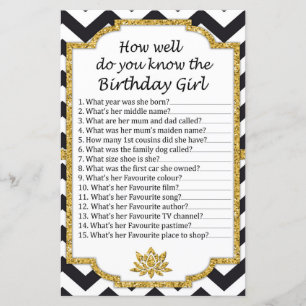 Black Chevron How well do you know the birthday