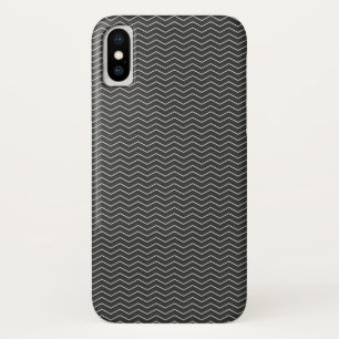 Black Chevron Pattern iPhone X Case
